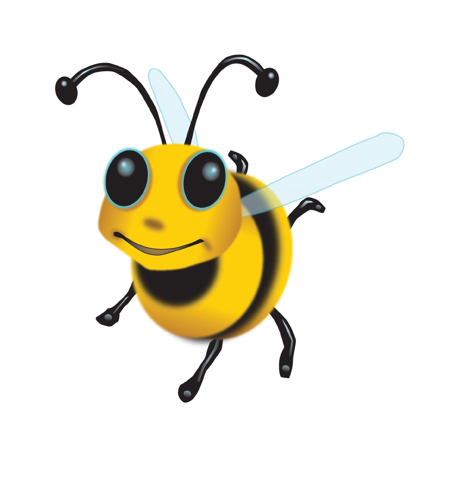yellow and black bee