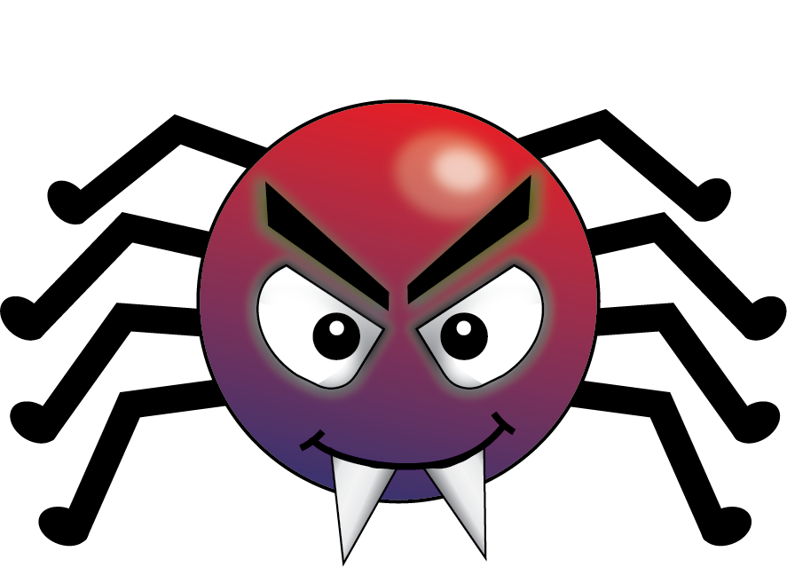 red and purple spider