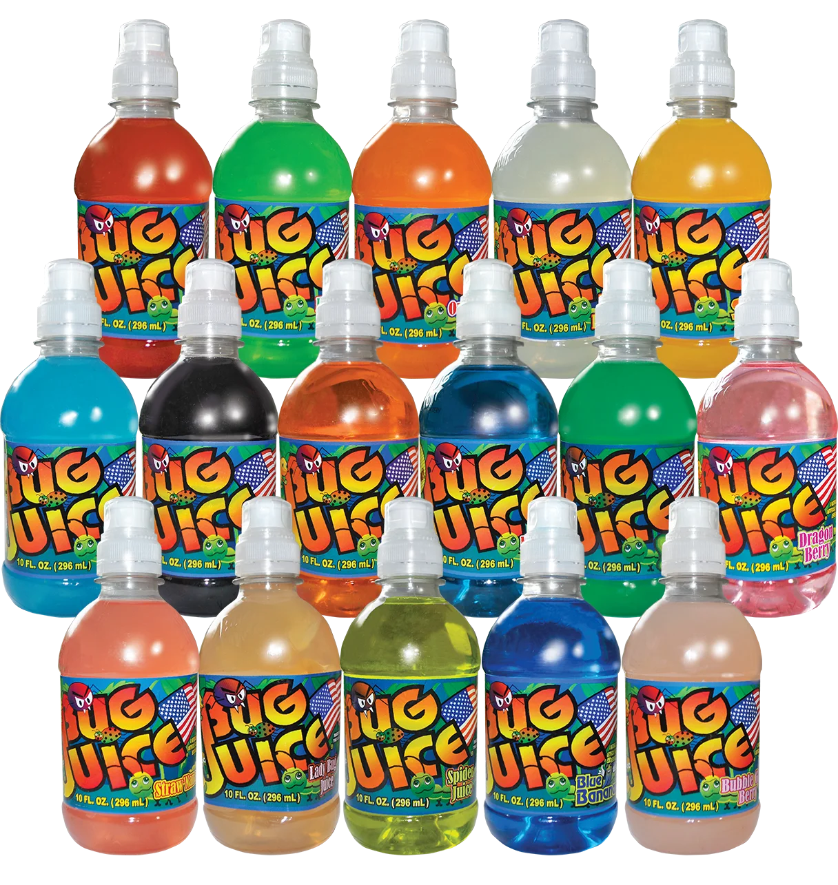 16 bug juice flavors